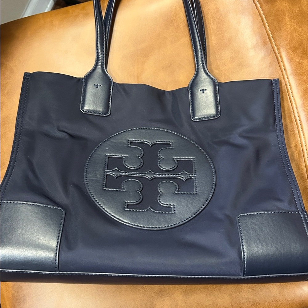 Tory Burch Navy Blue Tote Bag